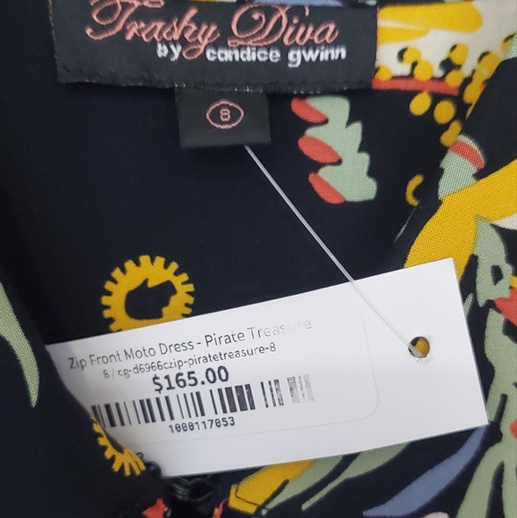 NWT Zip Front Moto Pirate Tresure Size 8 Trashy Diva - Picture 2 of 9